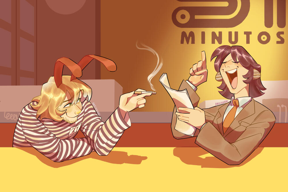 Halfbody, 2 characters +background | $40 USD