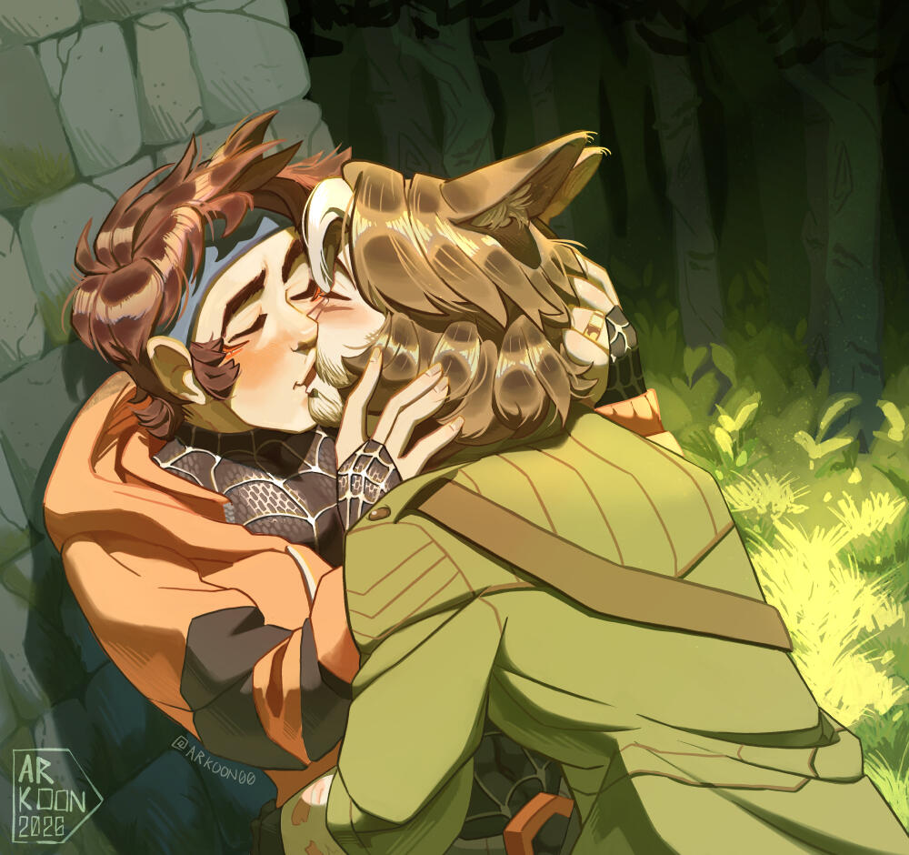 Halfbody, 2 characters +background | $40 USD